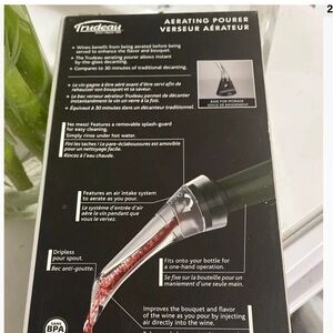 Instant aeration as you pour Trudeau bnib